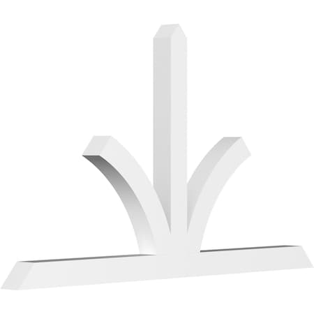 Ekena Millwork Richland Architectural Grade PVC Gable Bracket, 108"W x 63"H x 6"D x 6"F, 14/12 Pitch GBP108X63X0606RIC00